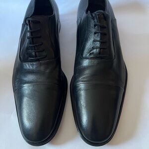 Bruno Magli Black Leather Men Shoes Size 11.5  Made in Italy